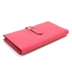 Hermes Bearn Souffle Bifold Wallet Epsom Rose Azalea Silver Soufflet — view 4