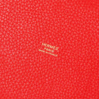 Hermes Picotin Lock 18 PM Hand Bag Taurillon Clemence Rouge Tomato Gold — view 8