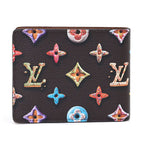 Louis Vuitton Portefeuille Calf Bifold Wallet Monogram Donut Canvas Chocolate — view 3