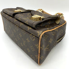 Louis Vuitton Manhattan PM Handbag Monogram Canvas Brown — view 4