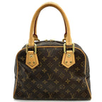 Louis Vuitton Manhattan PM Handbag Monogram Canvas Brown — view 3