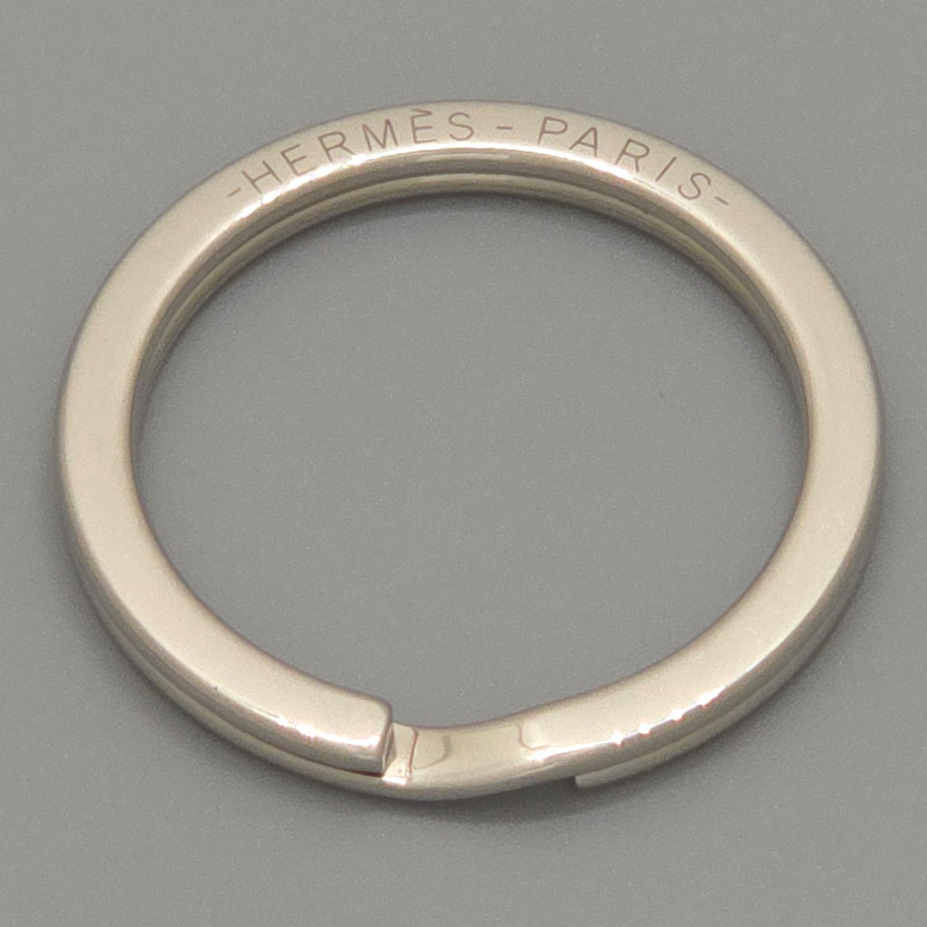 Hermes Key Holder Cheval Key Ring Charm Metallic Polished Stainless Steel — view 5