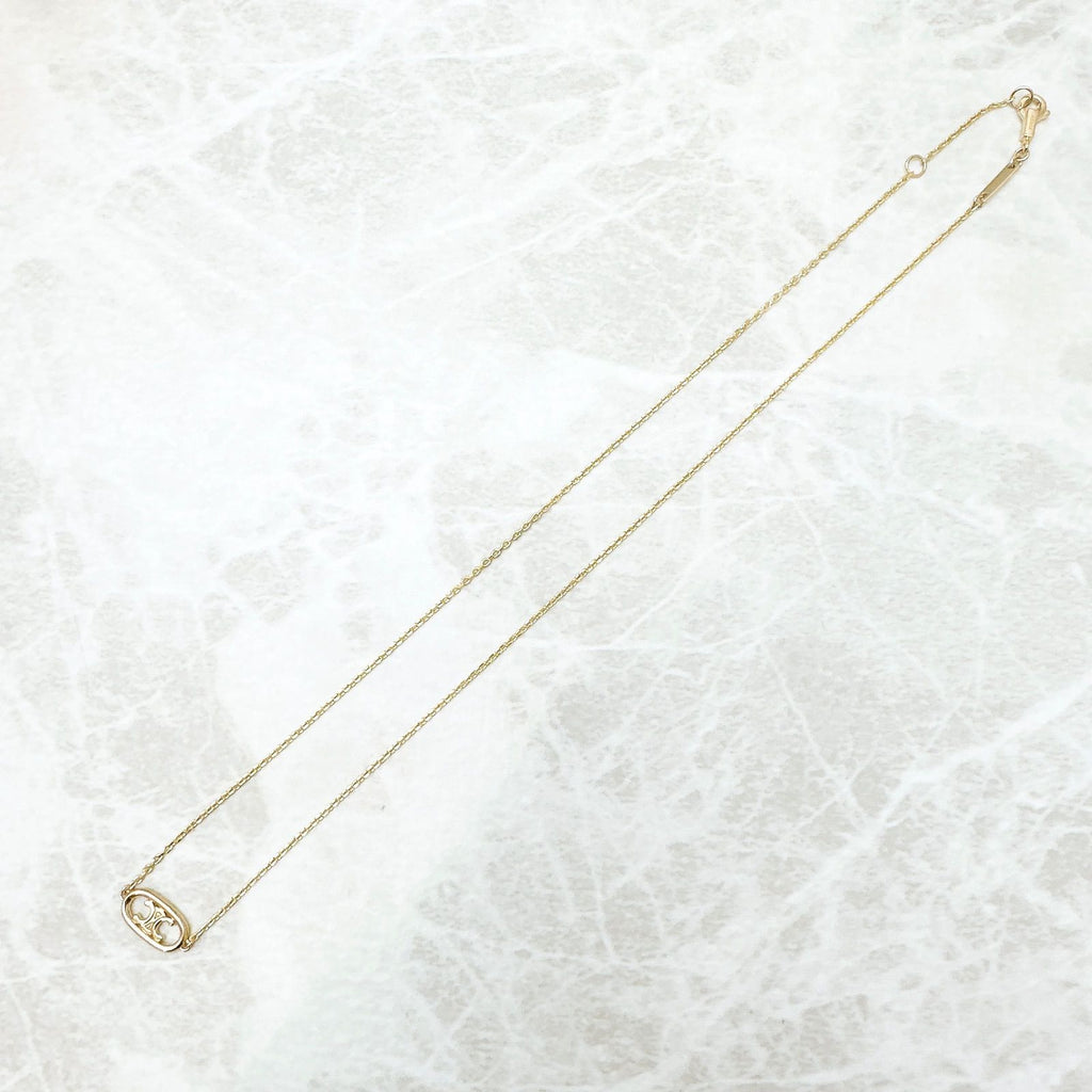 Celine Triomphe Yellow Gold Necklace 40 cm — view 4