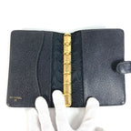 Chanel Notebook Cover CC Logo Caviar Leather Black Agenda — view 7