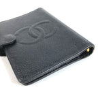 Chanel Notebook Cover CC Logo Caviar Leather Black Agenda — view 3