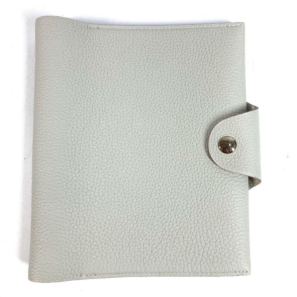 Hermes Notebook Cover Ulysse Neo PM Leather Light Gray Agenda