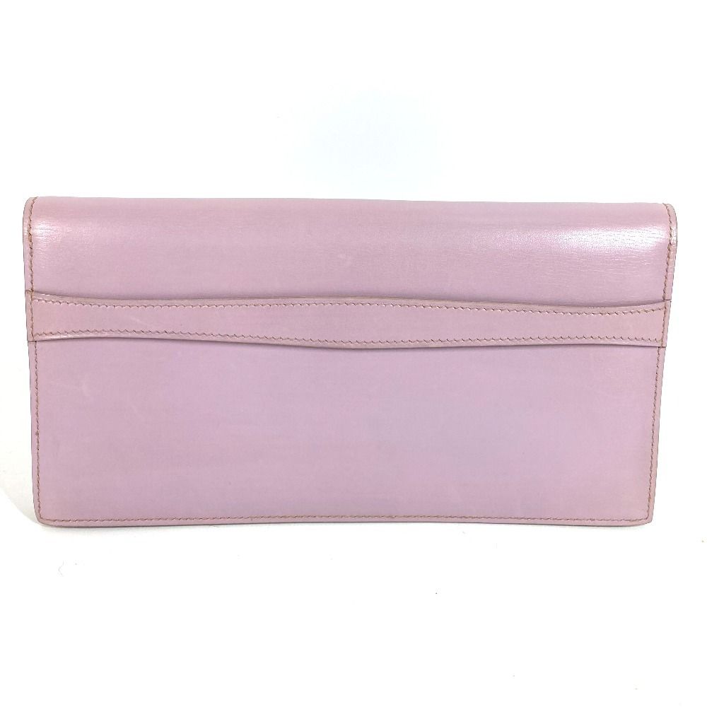 Hermes Clutch Logo Leather Purple Pink — view 2