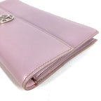 Hermes Clutch Logo Leather Purple Pink — view 3