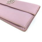 Hermes Clutch Logo Leather Purple Pink — view 6