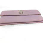 Hermes Clutch Logo Leather Purple Pink — view 5