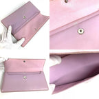 Hermes Clutch Logo Leather Purple Pink — view 8