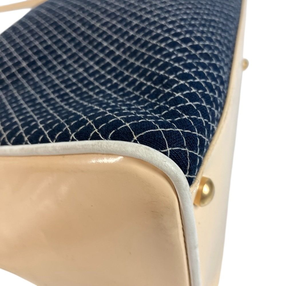 Chanel Shoulder Bag CC Logo Quilted Canvas Navy — view 5