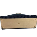 Chanel Shoulder Bag CC Logo Quilted Canvas Navy — view 6