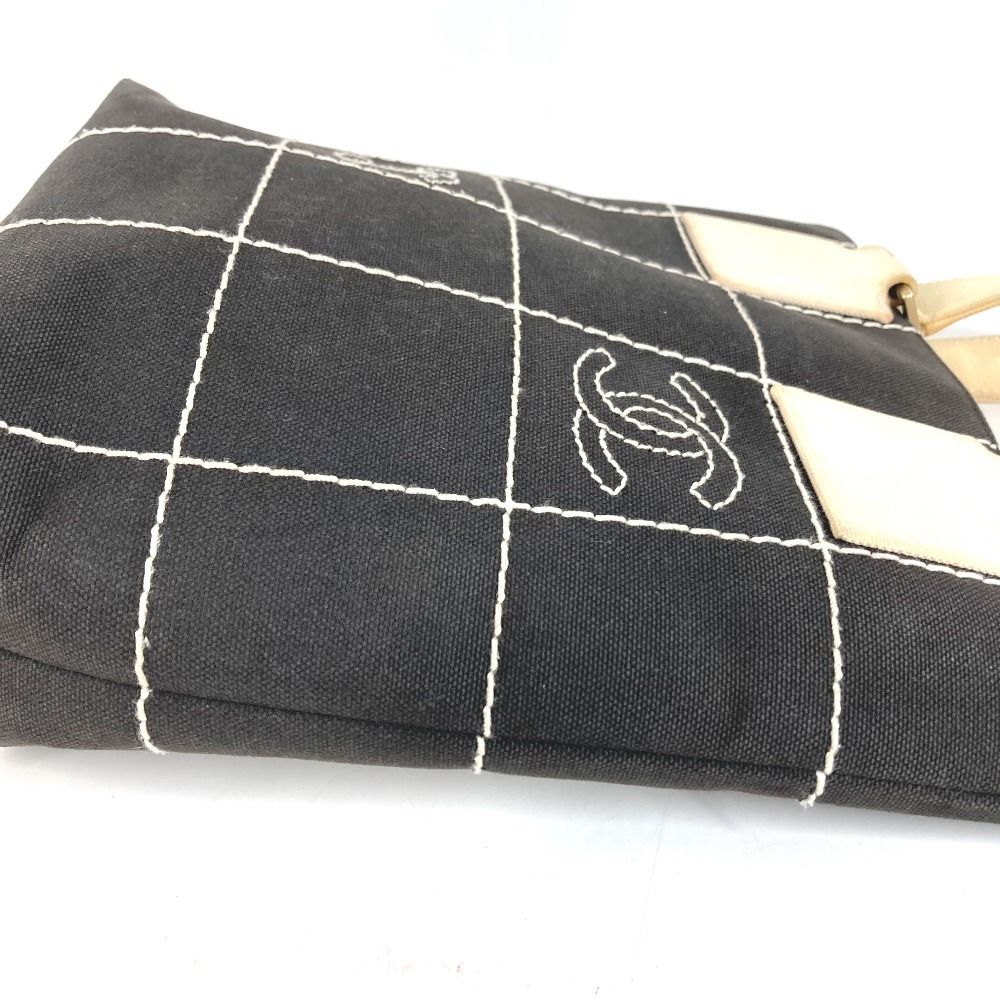 Chanel Tote CC Logo Cotton Black — view 7
