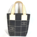 Chanel Tote CC Logo Cotton Black