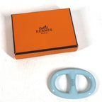 Hermes Scarf Ring Chaine D'ancre Logo Metal Light Blue — view 6