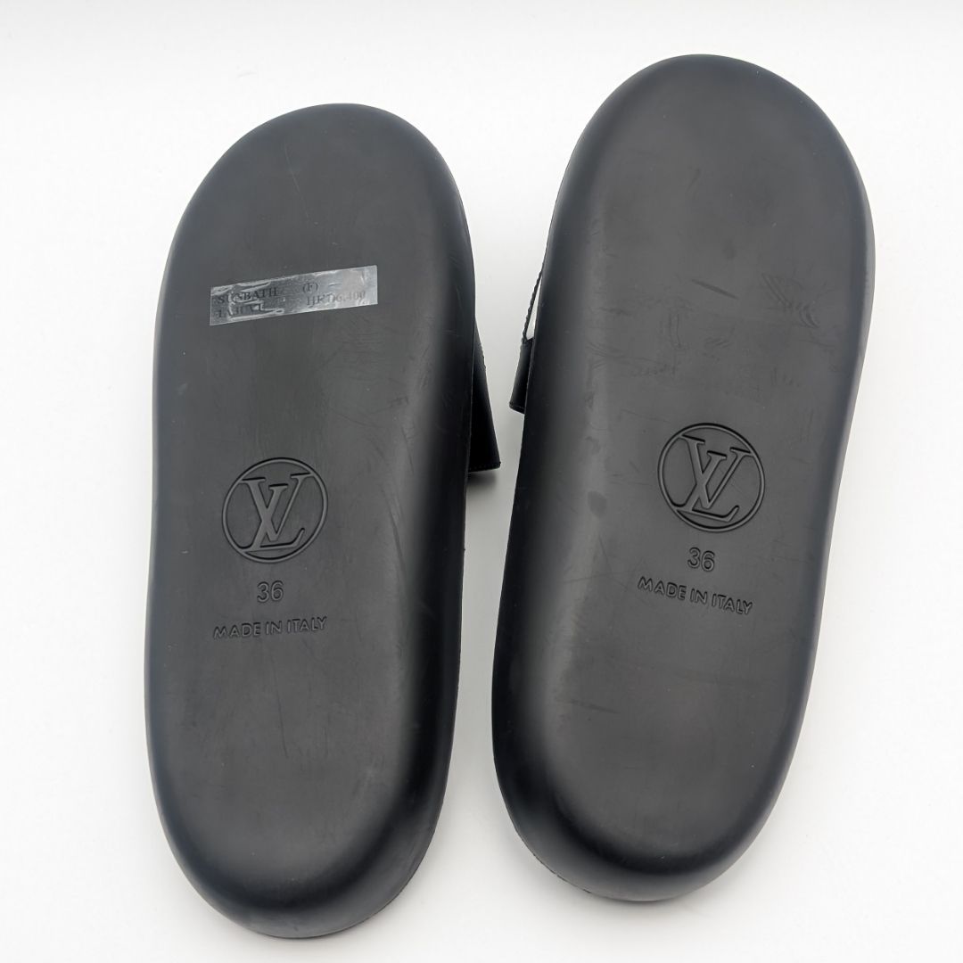 Louis Vuitton Sambas Line Lava Logo Black Sandals — view 6