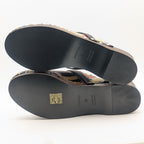 Hermes Carlotta Kelly Wood Sole Sandals Multicolor — view 7