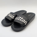 Louis Vuitton Sambas Line Lava Logo Black Sandals