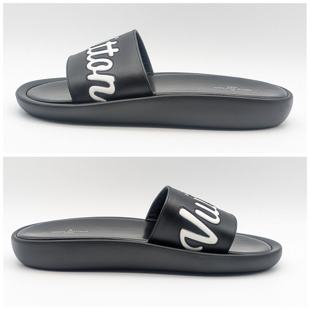 Louis Vuitton Sambas Line Lava Logo Black Sandals — view 2