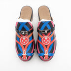 Hermes Carlotta Kelly Wood Sole Sandals Multicolor — view 6