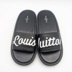 Louis Vuitton Sambas Line Lava Logo Black Sandals — view 5