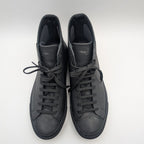 Louis Vuitton Tattoo Line High Cut Sneakers Leather Black Rainbow Shoes — view 6