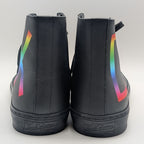 Louis Vuitton Tattoo Line High Cut Sneakers Leather Black Rainbow Shoes — view 4