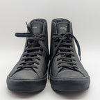 Louis Vuitton Tattoo Line High Cut Sneakers Leather Black Rainbow Shoes — view 5