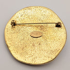 Chanel Brooch CC Logo Gold Sun Round Vintage — view 4