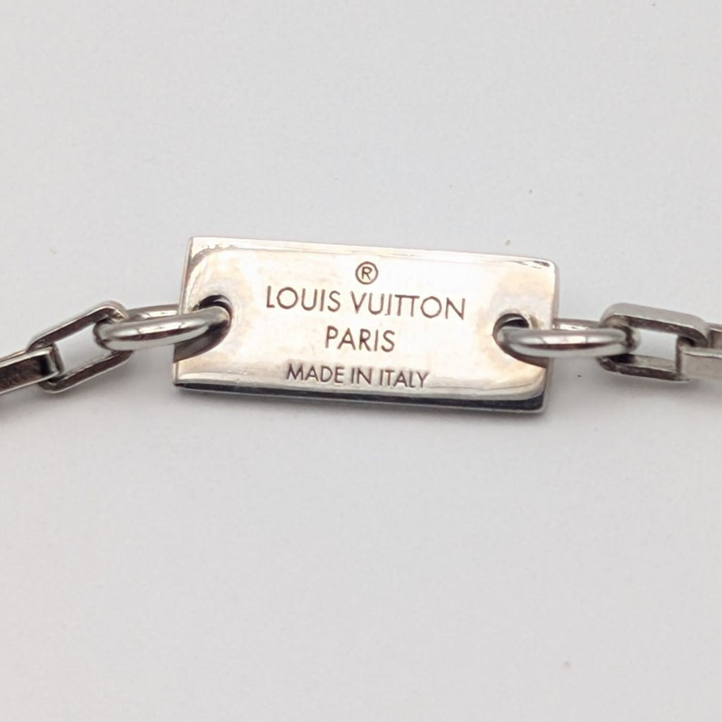 Louis Vuitton Collier Damier Color Silver Necklace — view 6