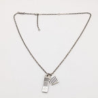 Louis Vuitton Collier Damier Color Silver Necklace — view 8