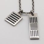 Louis Vuitton Collier Damier Color Silver Necklace — view 2