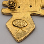Chanel Brooch CC Logo Gold Cross Vintage — view 4