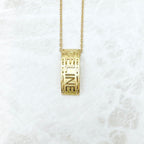 Celine Logo Taku Yellow Gold Necklace 42 cm — view 3