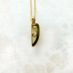 Celine Logo Taku Yellow Gold Necklace 42 cm — view 5