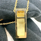 Celine Logo Taku Yellow Gold Necklace 42 cm — view 7