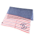 Chanel Shawl Scarf Navy
