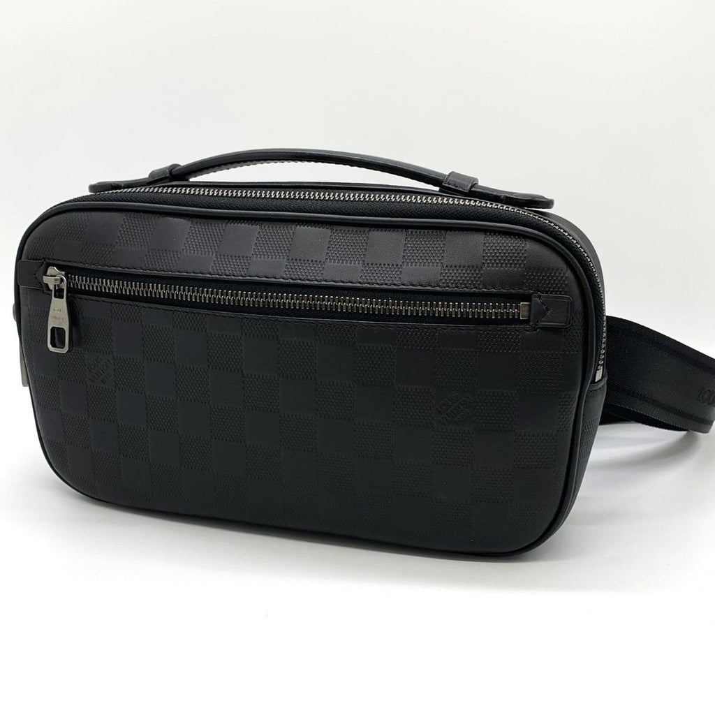 Louis Vuitton Ambler Belt Bag Leather Damier Infini Black