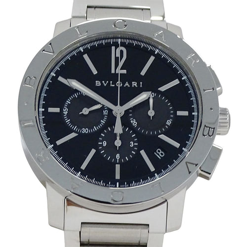 Bvlgari Watch Chronograph Automatic Winding at Stainless Steel Silver Black — view 2