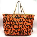 Louis Vuitton Neverfull GM Tote Shoulder Bag Monogram Graffiti Orange