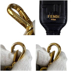 Fendi Strap Mini FF Zucca Pattern All Black Leather Shoulder — view 8