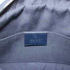 Gucci Sherry Line Shoulder Bag GG Pattern Leather Gray Navy — view 5