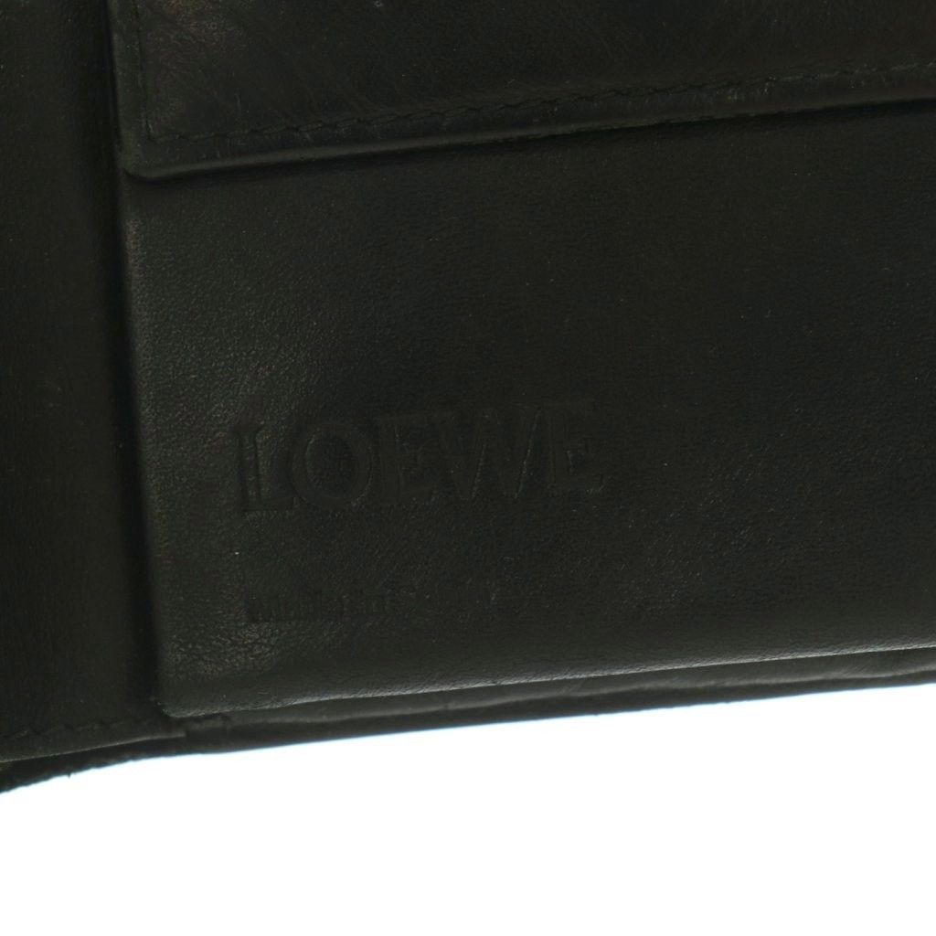 Loewe Bifold Wallet Coin Purse Leather Green — view 8