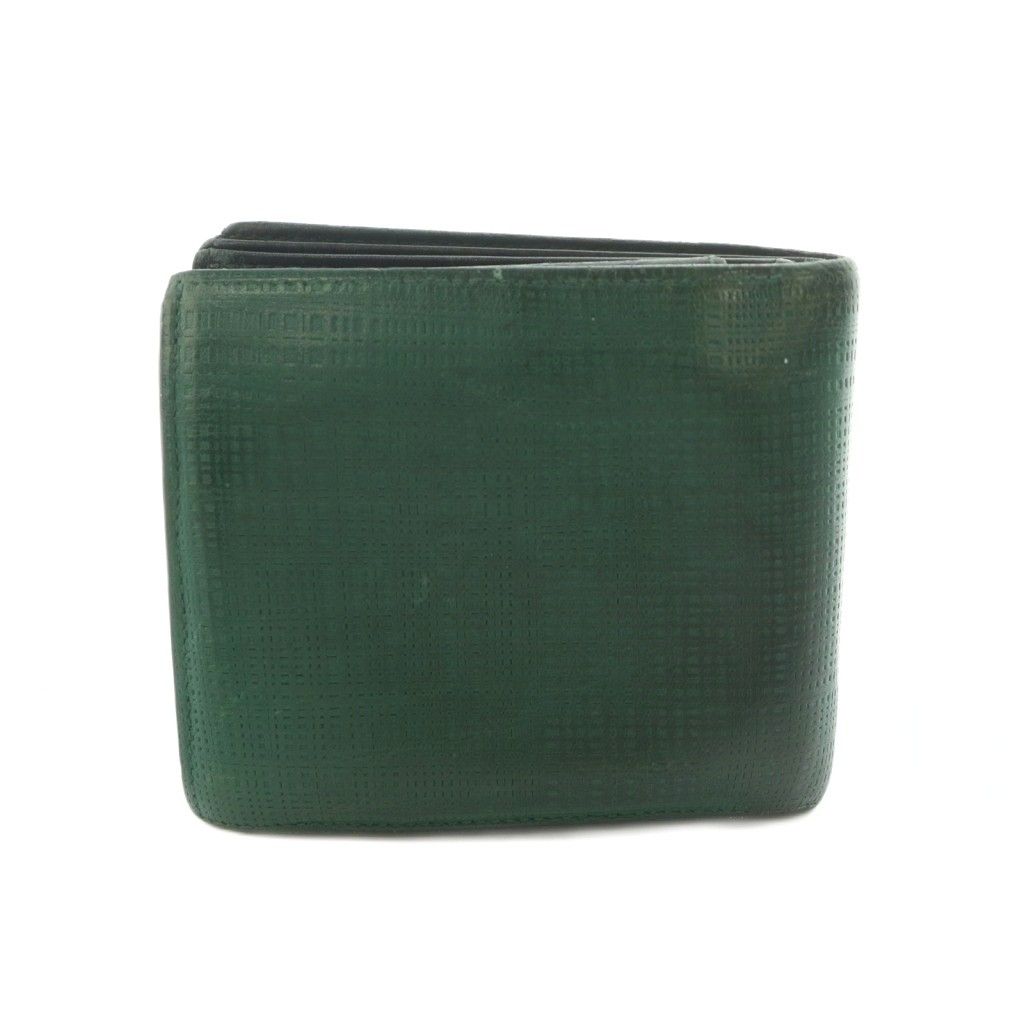 Loewe Bifold Wallet Coin Purse Leather Green — view 2