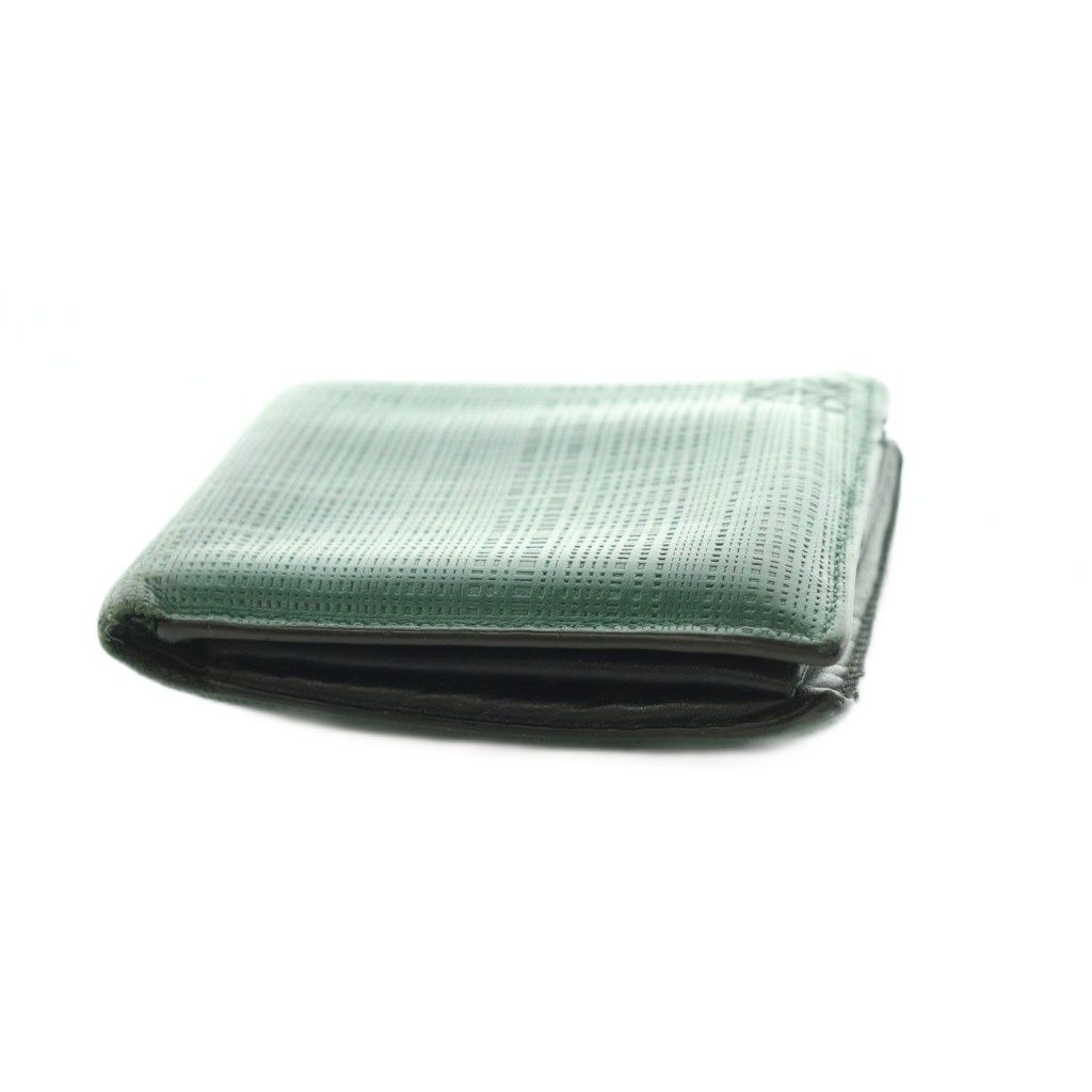 Loewe Bifold Wallet Coin Purse Leather Green — view 4