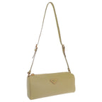 Prada Leather Pouch Shoulder Bag Green Khaki Gold — view 2