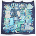 Hermes Voyage en Etoffes a Journey Through the World's Fabrics Silk Carre 90