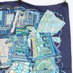Hermes Voyage en Etoffes a Journey Through the World's Fabrics Silk Carre 90 — view 3