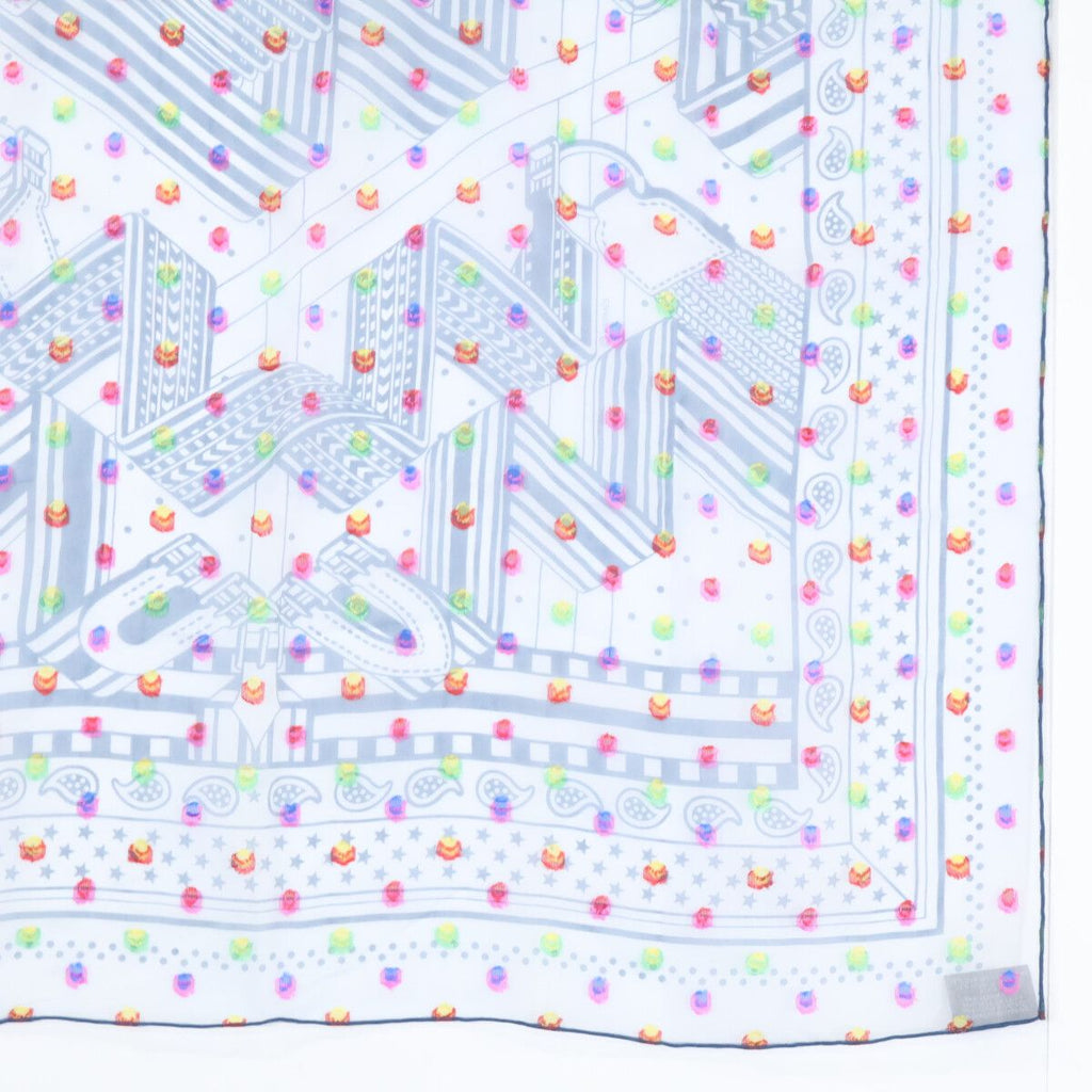 Hermes Sangles en Zigzag Banbana Silk Blend Carre 60 Scarf — view 5